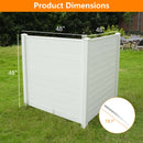 48"W x 48"H Air Conditioner Fence 2 Panels Outdoor Privacy Vinyl Fence Panels, White