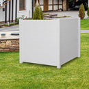 48"W x 48"H Air Conditioner Fence 2 Panels Outdoor Privacy Vinyl Fence Panels, White