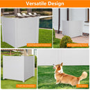 48"W x 48"H Air Conditioner Fence 2 Panels Outdoor Privacy Vinyl Fence Panels, White