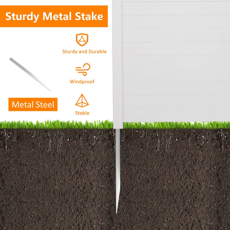 48"W x 48"H Air Conditioner Fence 2 Panels Outdoor Privacy Vinyl Fence Panels, White