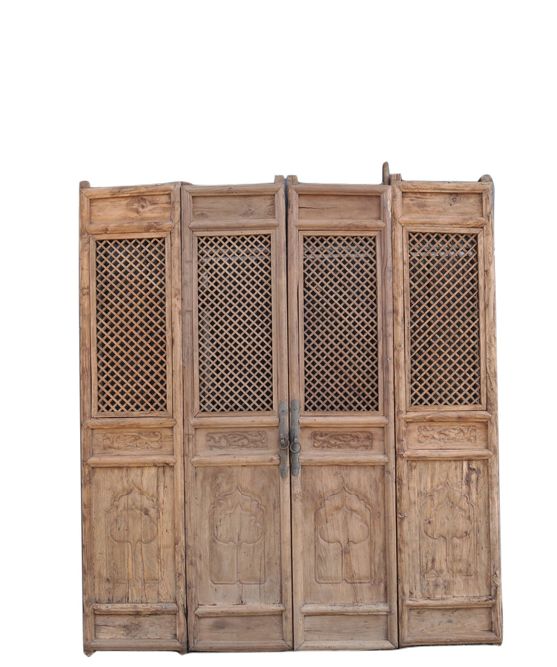 4 Early 19 Century Antique Chinese Screen Doors