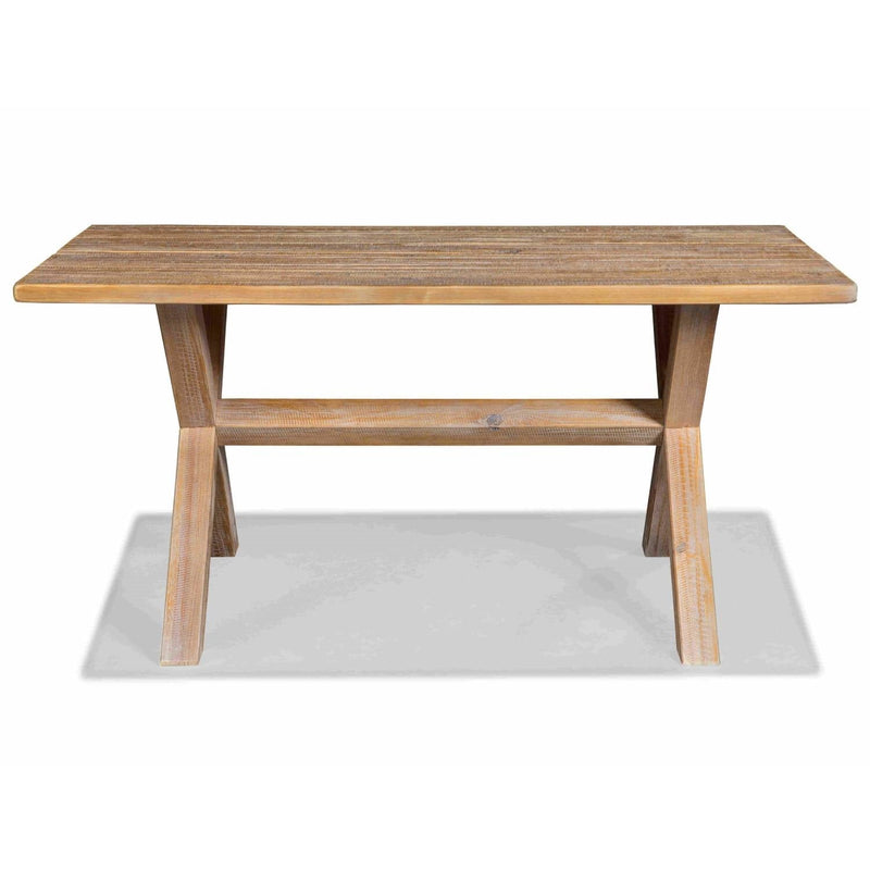 Modern Farmhouse Solid Pine Wood Dining Table in Distressed Driftwood Finish, photo 3 of 5
