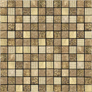 Beige 12x12 Polished Foiled Square Glass Resin Stone Mosaic Tile (10 pack, 9.51 sq ft/case) - Sample