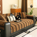 Non-Slip Sofa Cover with Thick Chenille Texture Woven Stripe Couch Protector Throw by Slipcover KAS™