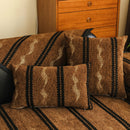 Non-Slip Sofa Cover with Thick Chenille Texture Woven Stripe Couch Protector Throw by Slipcover KAS™