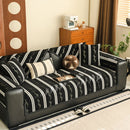 Non-Slip Sofa Cover with Thick Chenille Texture Woven Stripe Couch Protector Throw by Slipcover KAS™