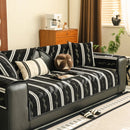 Non-Slip Sofa Cover with Thick Chenille Texture Woven Stripe Couch Protector Throw by Slipcover KAS™