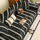 Non-Slip Sofa Cover with Thick Chenille Texture Woven Stripe Couch Protector Throw by Slipcover KAS™