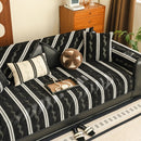 Non-Slip Sofa Cover with Thick Chenille Texture Woven Stripe Couch Protector Throw by Slipcover KAS™