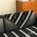 Non-Slip Sofa Cover with Thick Chenille Texture Woven Stripe Couch Protector Throw by Slipcover KAS™