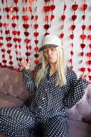 Black Polka Dot - Long Pajama Set