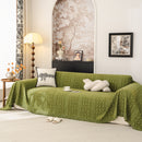 Sofa Cover Blanket Throw with Tassels, Decorative Furniture Protector for Dogs/Pets
