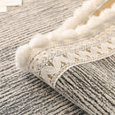 Soft Chenille Sectional Sofa Cover with Pom Pom Trim – Non-Slip Couch Protector