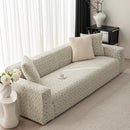 3D Jacquard Geometric Sofa Cover, High Stretch Soft Polar Fleece Slipcover for Couch by Slipcover KAS™