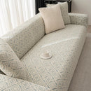 3D Jacquard Geometric Sofa Cover, High Stretch Soft Polar Fleece Slipcover for Couch by Slipcover KAS™