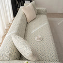 3D Jacquard Geometric Sofa Cover, High Stretch Soft Polar Fleece Slipcover for Couch by Slipcover KAS™