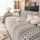 Sofa Cover Blanket Throw with Tassels, Decorative Furniture Protector for Dogs/Pets