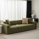 3D Jacquard Geometric Sofa Cover, High Stretch Soft Polar Fleece Slipcover for Couch by Slipcover KAS™