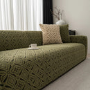 3D Jacquard Geometric Sofa Cover, High Stretch Soft Polar Fleece Slipcover for Couch by Slipcover KAS™