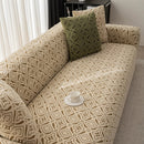 3D Jacquard Geometric Sofa Cover, High Stretch Soft Polar Fleece Slipcover for Couch by Slipcover KAS™