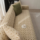 3D Jacquard Geometric Sofa Cover, High Stretch Soft Polar Fleece Slipcover for Couch by Slipcover KAS™