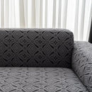 3D Jacquard Geometric Sofa Cover, High Stretch Soft Polar Fleece Slipcover for Couch by Slipcover KAS™