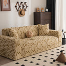 Plush Fleece Stretch Sofa Cover, Super Soft Textured Geometric Couch Slipcover
