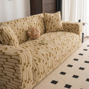Plush Fleece Stretch Sofa Cover, Super Soft Textured Geometric Couch Slipcover by Slipcover KAS™