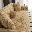 Plush Fleece Stretch Sofa Cover, Super Soft Textured Geometric Couch Slipcover by Slipcover KAS™