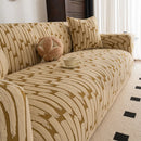 Plush Fleece Stretch Sofa Cover, Super Soft Textured Geometric Couch Slipcover by Slipcover KAS™