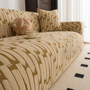 Plush Fleece Stretch Sofa Cover, Super Soft Textured Geometric Couch Slipcover by Slipcover KAS™