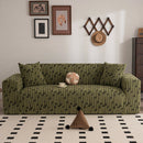 Plush Fleece Stretch Sofa Cover, Super Soft Textured Geometric Couch Slipcover by Slipcover KAS™