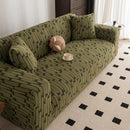 Plush Fleece Stretch Sofa Cover, Super Soft Textured Geometric Couch Slipcover by Slipcover KAS™