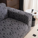 Plush Fleece Stretch Sofa Cover, Super Soft Textured Geometric Couch Slipcover by Slipcover KAS™