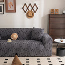 Plush Fleece Stretch Sofa Cover, Super Soft Textured Geometric Couch Slipcover by Slipcover KAS™