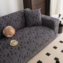 Plush Fleece Stretch Sofa Cover, Super Soft Textured Geometric Couch Slipcover by Slipcover KAS™