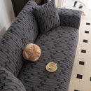 Plush Fleece Stretch Sofa Cover, Super Soft Textured Geometric Couch Slipcover by Slipcover KAS™