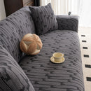 Plush Fleece Stretch Sofa Cover, Super Soft Textured Geometric Couch Slipcover by Slipcover KAS™