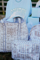 Western Blues Striped - Clear Coat Toiletry Case