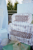 Diapers XL - Western Blues Clear Coat Bag