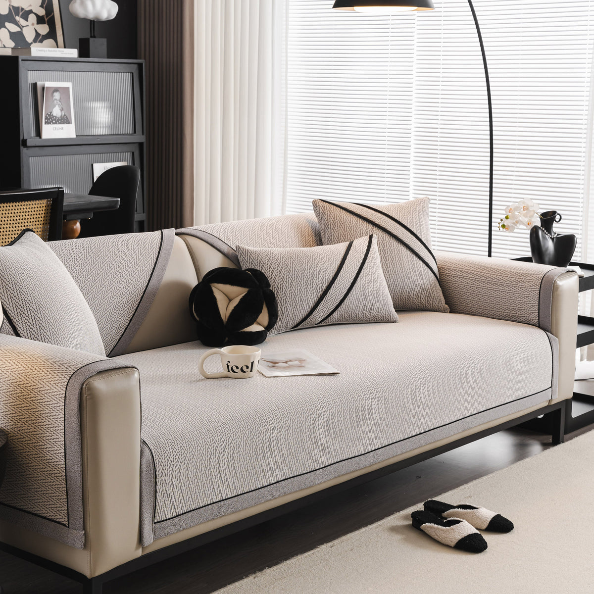 Herringbone Couch Protector for Pets, Non-Slip Washable Sectional Couch Covers, photo 38 of 40
