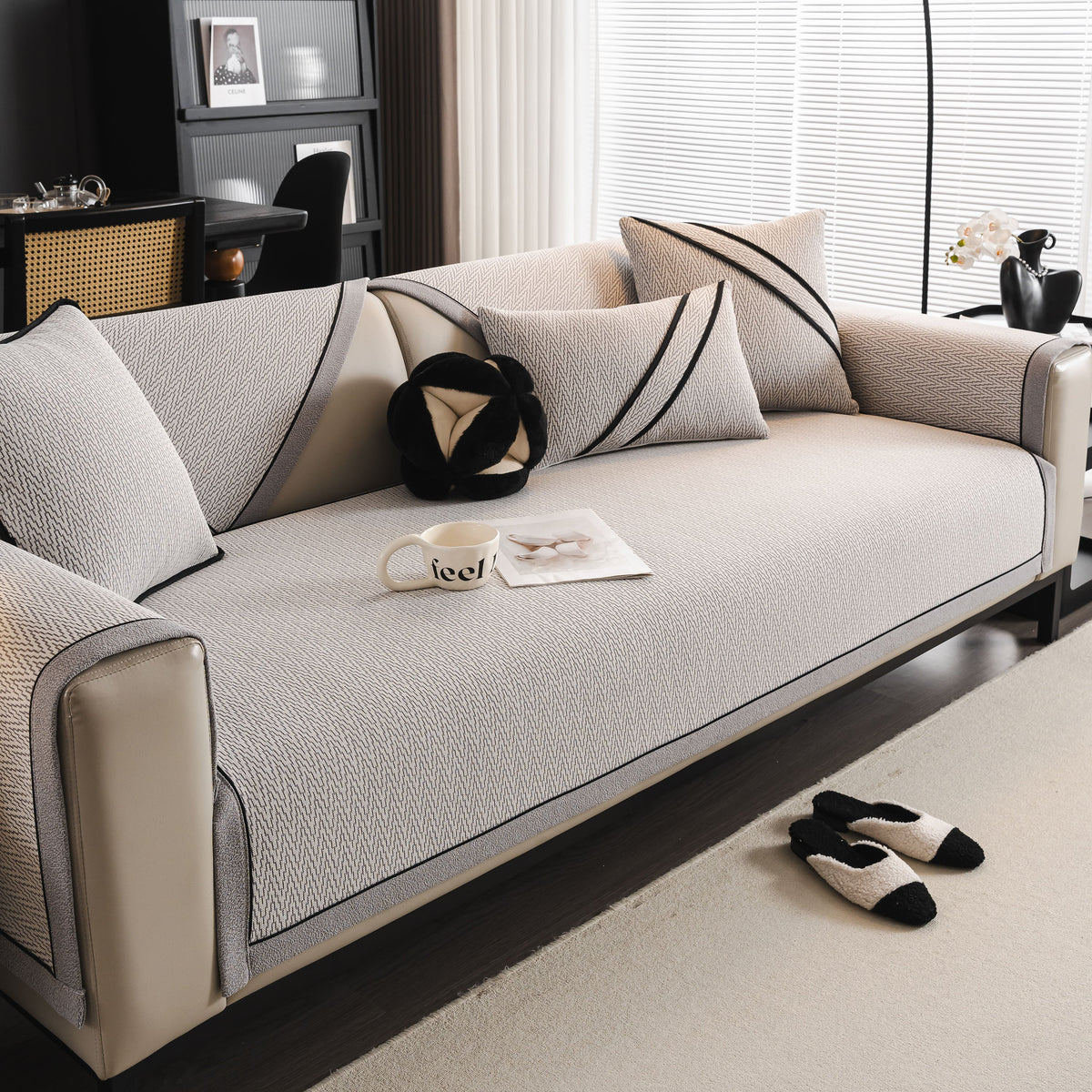 Herringbone Couch Protector for Pets, Non-Slip Washable Sectional Couch Covers, photo 40 of 40