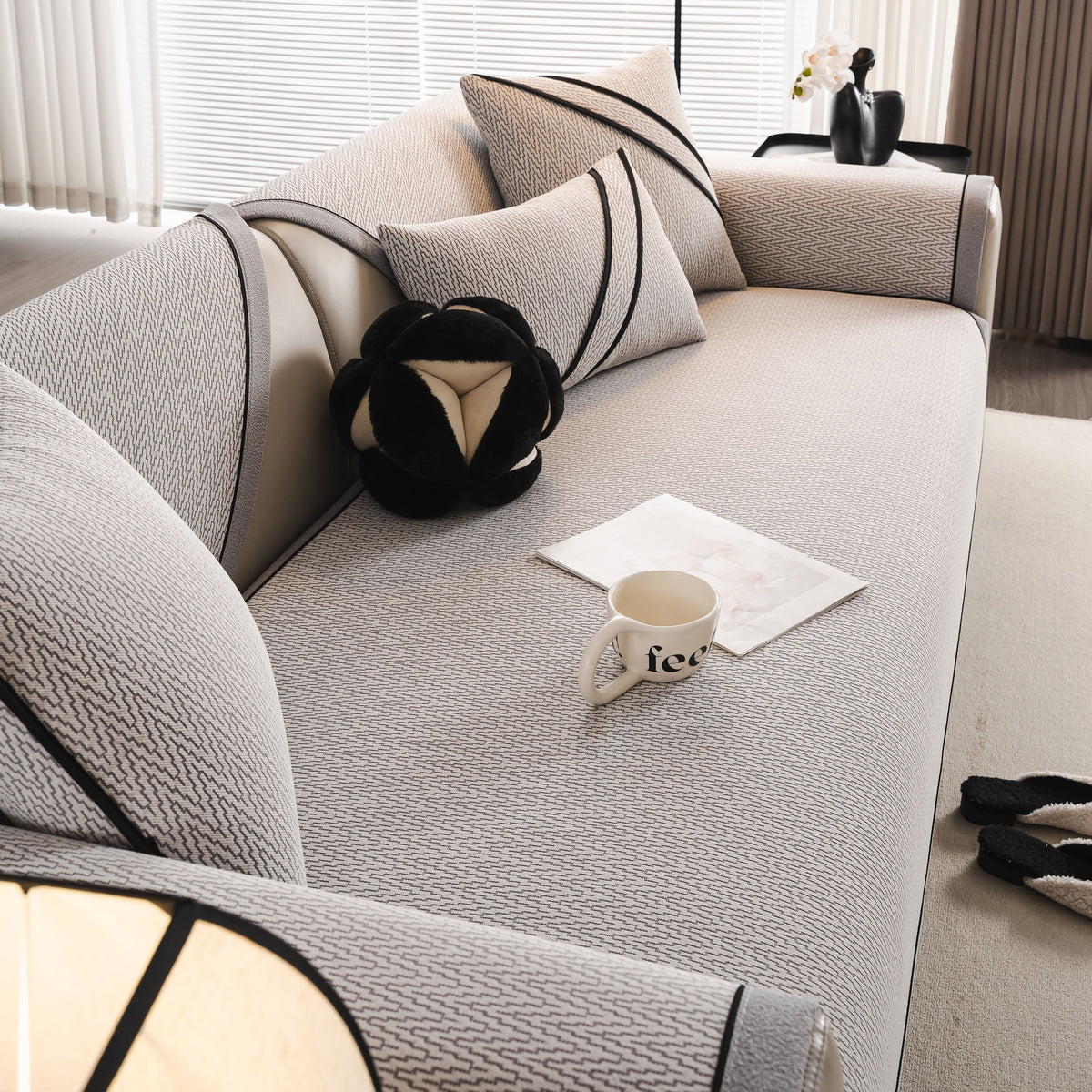 Herringbone Couch Protector for Pets, Non-Slip Washable Sectional Couch Covers, photo 39 of 40