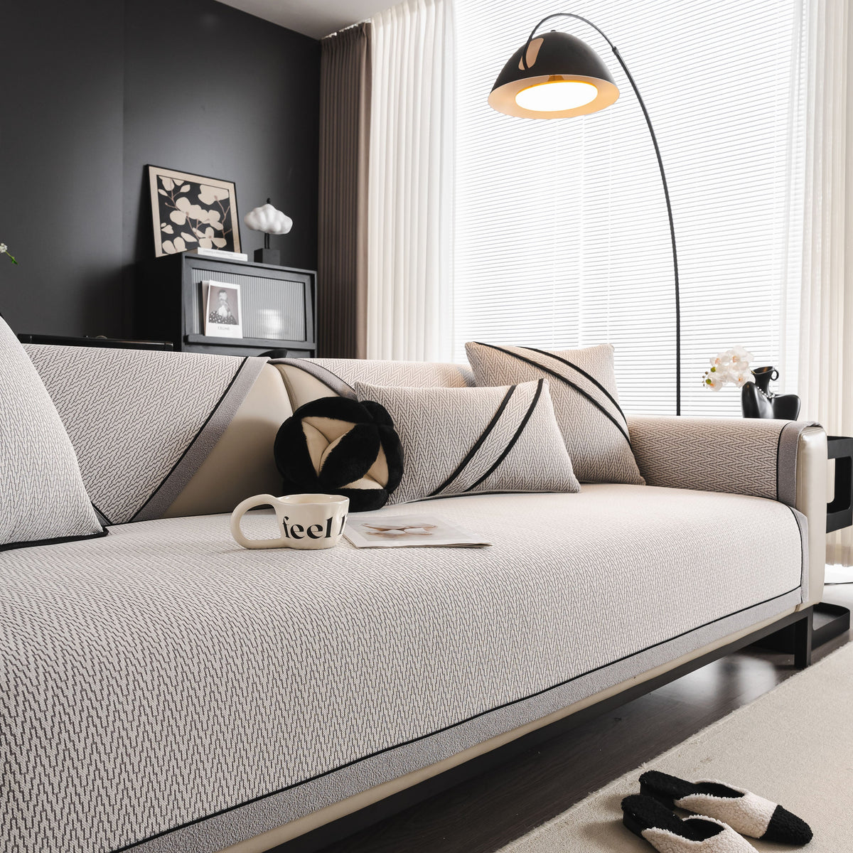 Herringbone Couch Protector for Pets, Non-Slip Washable Sectional Couch Covers, photo 35 of 40
