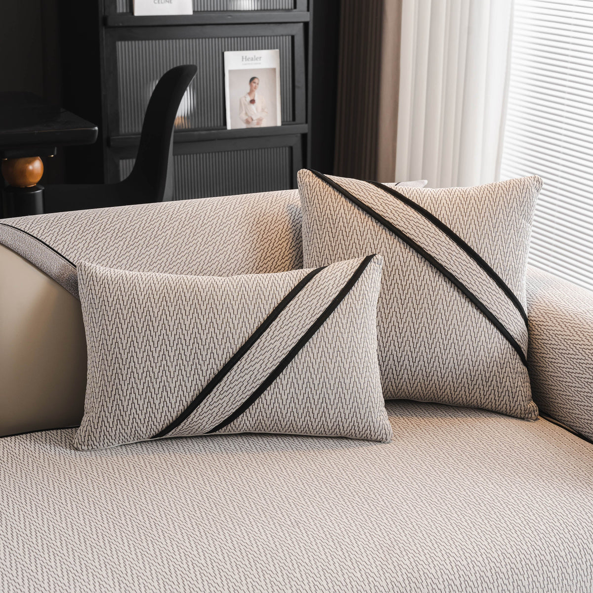 Herringbone Couch Protector for Pets, Non-Slip Washable Sectional Couch Covers, photo 37 of 40