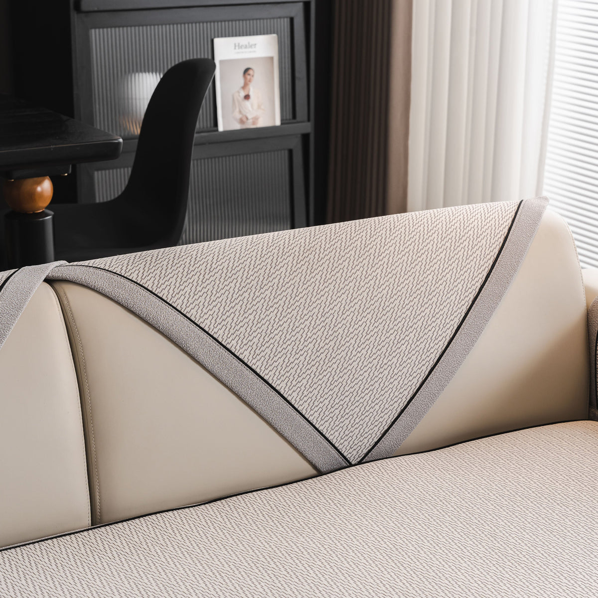 Herringbone Couch Protector for Pets, Non-Slip Washable Sectional Couch Covers, photo 33 of 40
