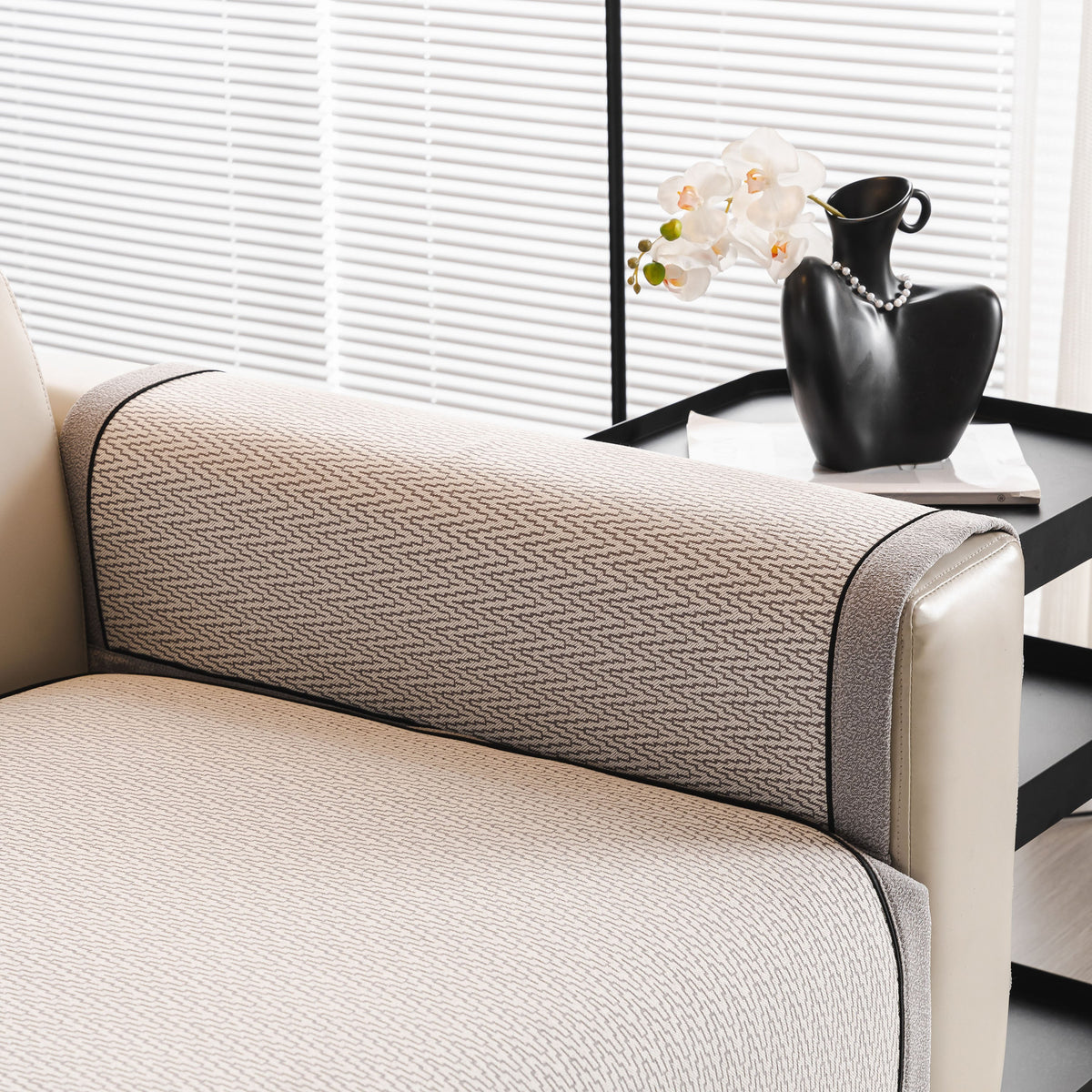 Herringbone Couch Protector for Pets, Non-Slip Washable Sectional Couch Covers, photo 31 of 40
