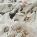 DaDalogy Enchanted Meadow Bed Sheet Set - Floral Harmony in Beige, Rose, and Soft Green, Premium Soft Microfiber, Machine Washable, Deep Pocket 14 - 15 Inches + Flat Sheet