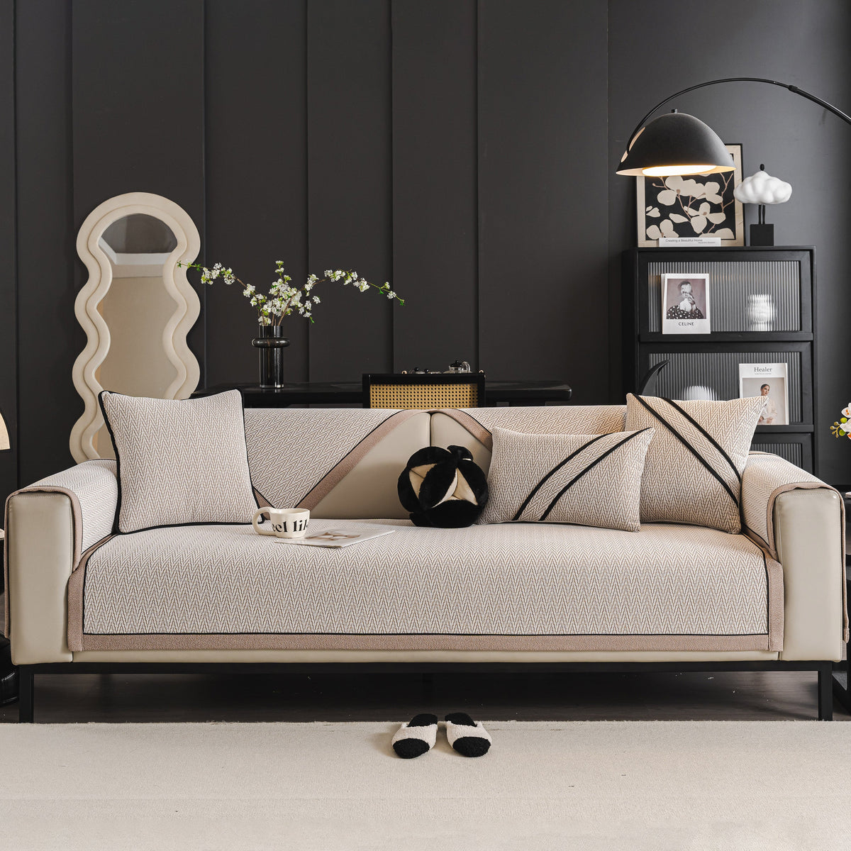 Herringbone Couch Protector for Pets, Non-Slip Washable Sectional Couch Covers, photo 2 of 40