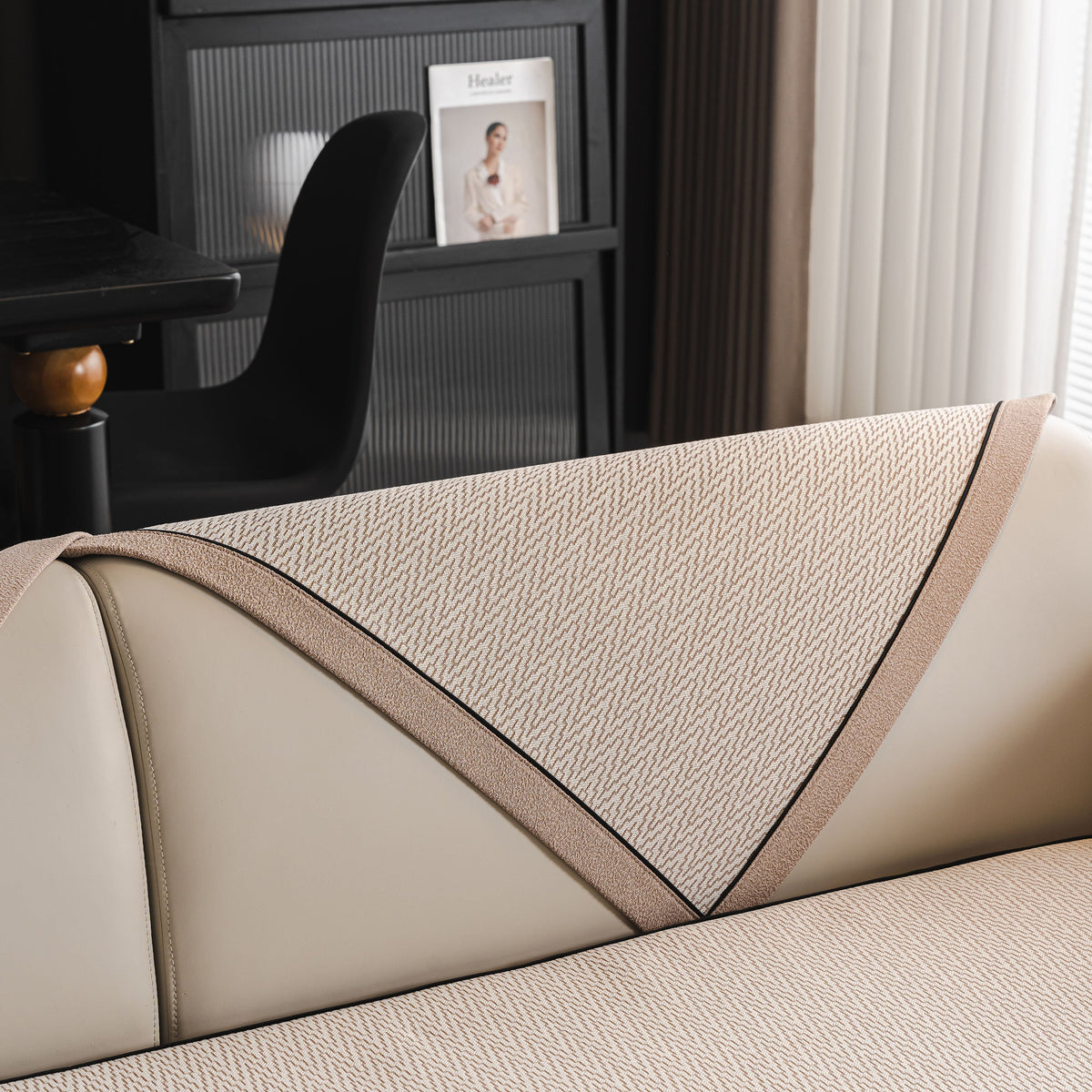 Herringbone Couch Protector for Pets, Non-Slip Washable Sectional Couch Covers, photo 10 of 40